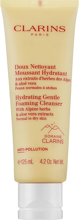 Nawilżający krem-pianka do mycia twarzy z ziołami alpejskimi - Clarins Hydrating Gentle Foaming Cleanser With Alpine Herbs — Zdjęcie N1