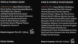 Zestaw dla mężczyzn - Percy Nobleman Face & Stubble Care Kit (cr 75 ml + wash 75 ml + towel) — Zdjęcie N3