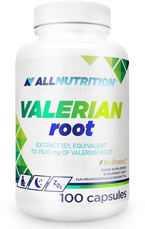 Suplement diety Korzeń kozłka lekarskiego - Allnutrition Valerian Root — Zdjęcie N1