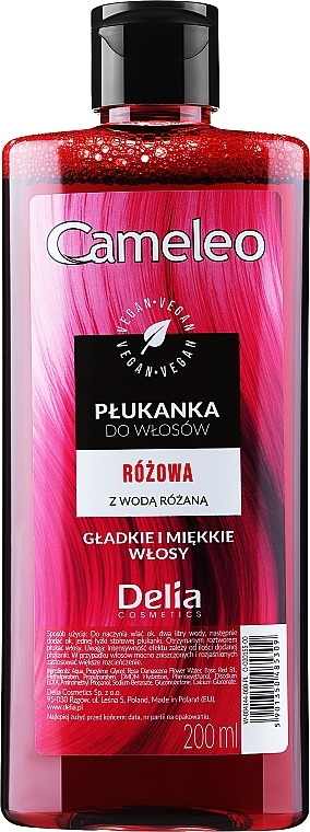 Różowa płukanka do włosów - Delia Cameleo