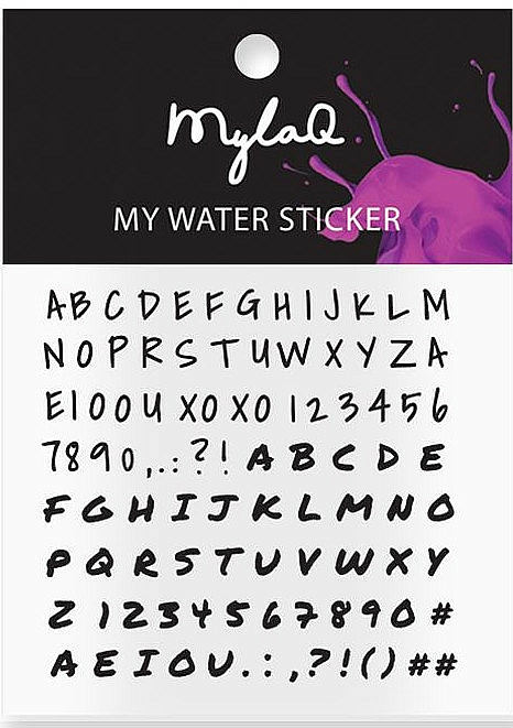 Naklejki na paznokcie z literkami i cyframi - MylaQ My Alphabet Sticker — Zdjęcie N1