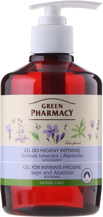 Łagodzący żel do higieny intymnej Szałwia lekarska i alantoina - Green Pharmacy Body Care — Zdjęcie N3