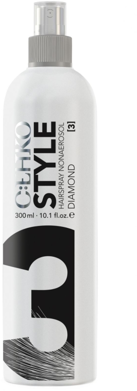 Supermocny lakier do włosów w sprayu filtrem UV - C:EHKO Style Hairspray Nonaerosol Diamond (3) — Zdjęcie N1