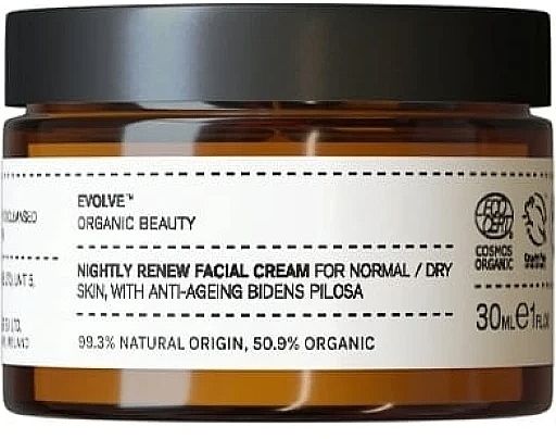 Odmładzający krem do twarzy na noc - Evolve Organic Beauty Nightly Renew Facial Cream — Zdjęcie N1