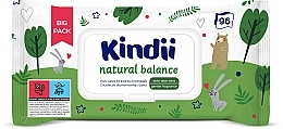 Chusteczki dla niemowląt, 96 szt - Kindii Natural Balance Cleanic — Zdjęcie N1