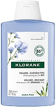 Szampon zwiększający objętość z organicznym ekstraktem z lnu - Klorane Volume -Fine Hair with Organic Flax — Zdjęcie N1