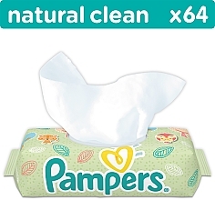 Kup Chusteczki dla niemowląt Natural Clean, z zaworem, 64 szt. - Pampers