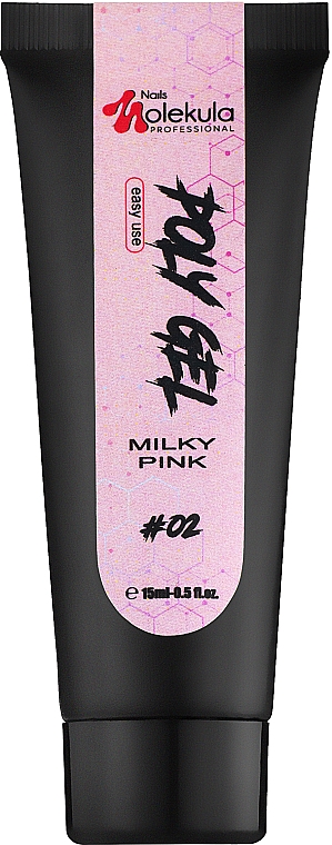 Żel do paznokci - Nails Molekula Poly Gel 02 Milky Pink — Zdjęcie N1