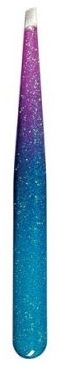 Pęseta skośna Epoxy Glitter, 75995, fioletowo-niebieska - Top Choice — Zdjęcie N1