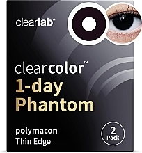 Jednodniowe kolorowe soczewki kontaktowe Black Out, 2 sztuki - Clearlab ClearColor 1-Day Phantom — Zdjęcie N1