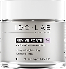 Liftingujący krem do twarzy na dzień - Idolab Revive Forte 3% Lifting And Brightening Rich Day Cream  — Zdjęcie N1