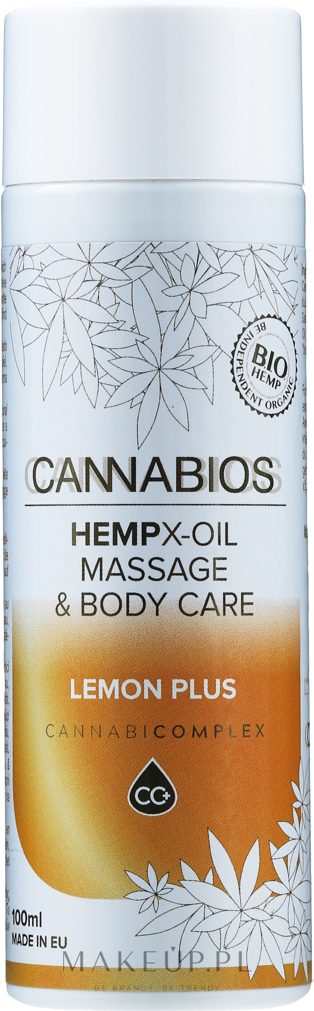 Olejek do masażu i pielęgnacji ciała, cytrynowy - Cannabios Hempx-Oil Massage & Body Care Lemon Plus — Zdjęcie 100 ml