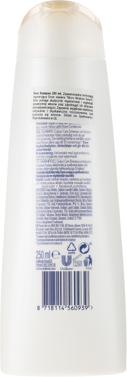 Szampon do włosów - Dove Colour Care Shampoo — Zdjęcie N4