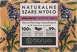 Kup Hipoalergiczne mydło z ekstraktem z lukrecji - Barwa Natural Plant Licorice Extract Gray Soap
