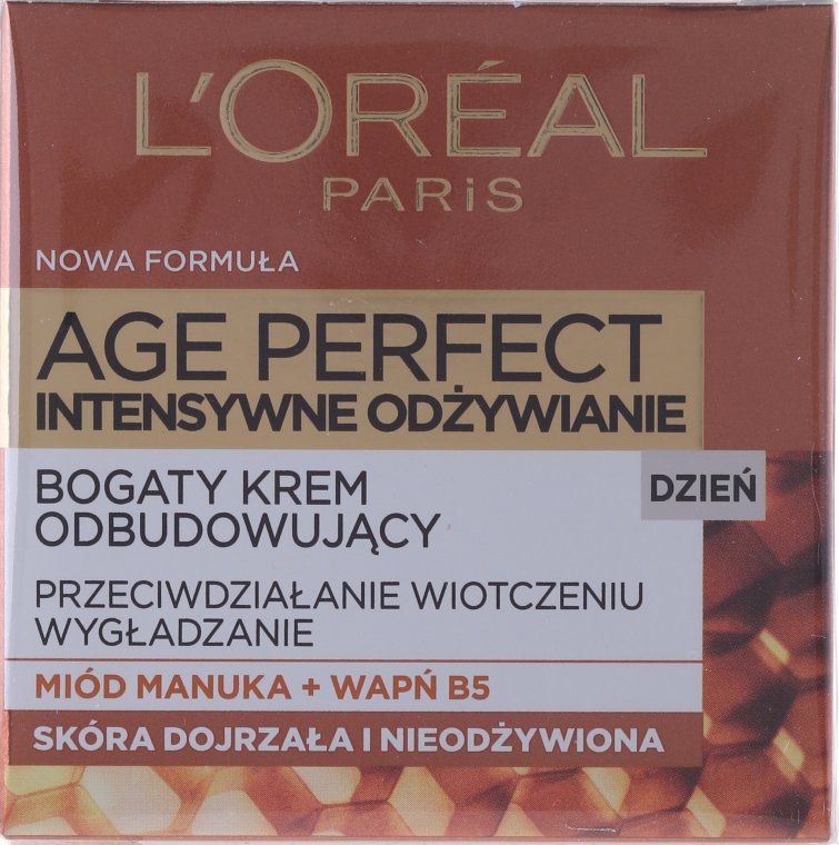 Regenerujący krem do twarzy na dzień 60+ - L'Oreal Paris Age Perfect Intense Nutrition Regenerating Day Cream — Zdjęcie N1