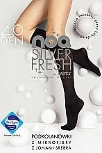 Podkolanówki damskie Silver Fresh z jonami srebra 40 Den, nero - Knittex — Zdjęcie N1