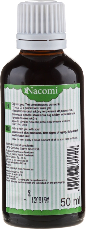 Olej z nasion konopi - Nacomi — Zdjęcie N2