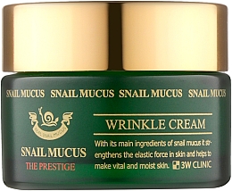 Kup Przeciwzmarszczkowy krem do twarzy ze śluzem ślimaka - 3W Clinic Snail Mucus Wrinkle Cream