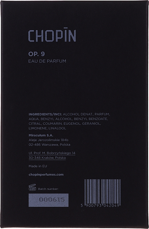 Miraculum Chopin OP.9 - Zestaw (edp 100ml + bag) — Zdjęcie N3