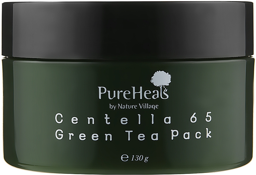 Rewitalizująca maska z ekstraktem z centelli i zieloną herbatą - PureHeal's Centella 65 Green Tea Pack — Zdjęcie N1