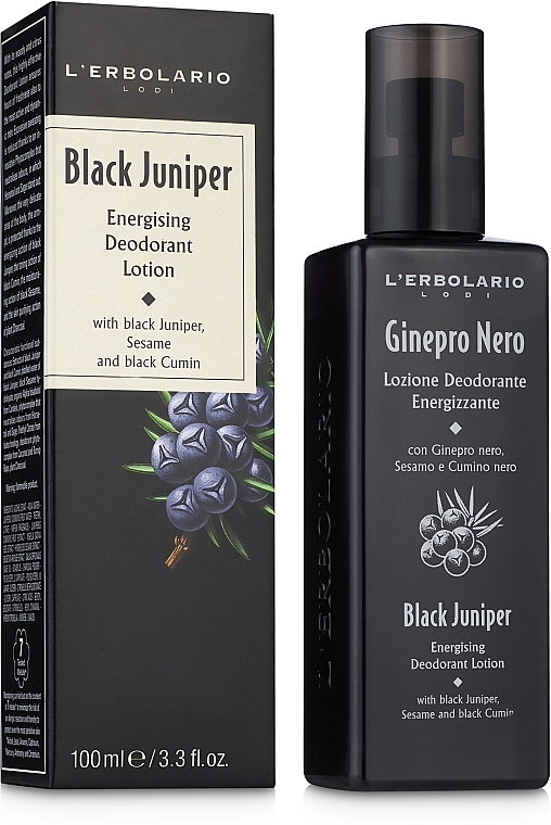 Dezodorant z atomizerem dla mężczyzn - L'Erbolario Black Juniper Energising Deodorant Lotion