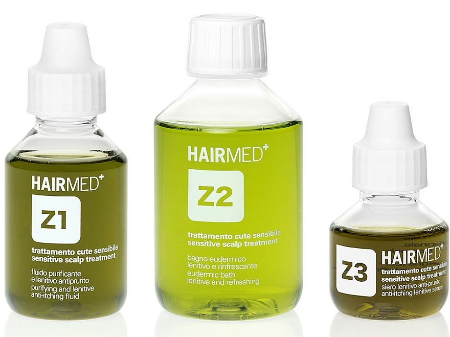 Zestaw - Hairmed Anti-itching Treatment Mix (h/fluid/100ml + shmp/200ml + h/ser/50ml) — Zdjęcie N1