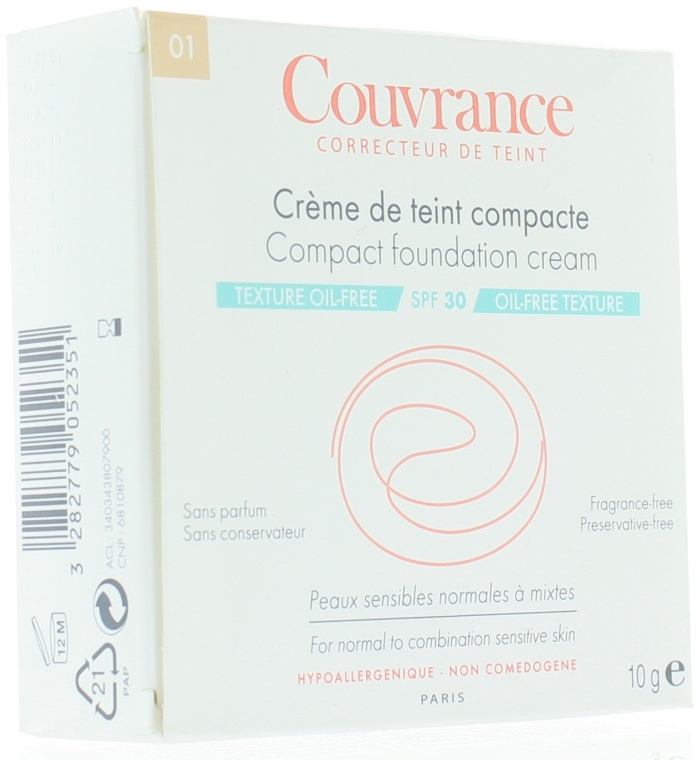 Kremowy podkład bezolejowy w kompakcie SPF 30 - Avène Couvrance Compact Foundation Cream Oil-Free — Zdjęcie N3
