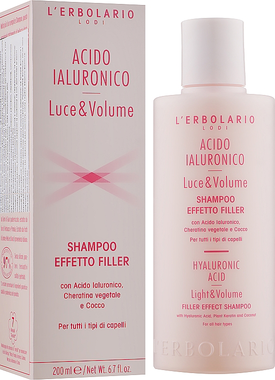 Szampon do włosów - L'Erbolario Hyaluronic Acid Light & VolumeFiller Effect Shampoo — Zdjęcie N2