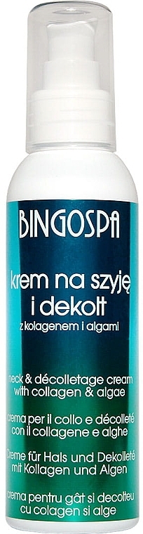 Krem z kolagenem i algami na szyję i dekolt - BingoSpa Cream With Collagen And Algae — Zdjęcie N1