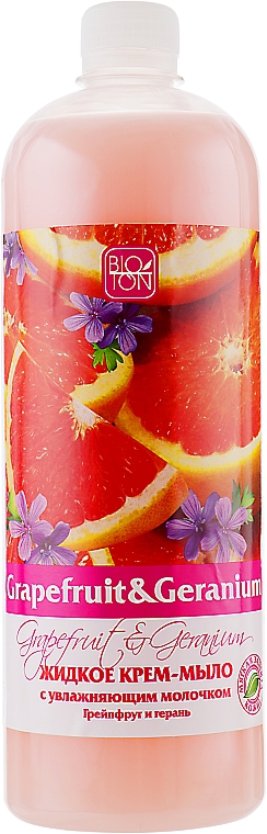 Kremowe mydło w płynie Grejpfrut i geranium - Bioton Cosmetics Active Fruits Grapefruit & Geranium Soap — Zdjęcie N3