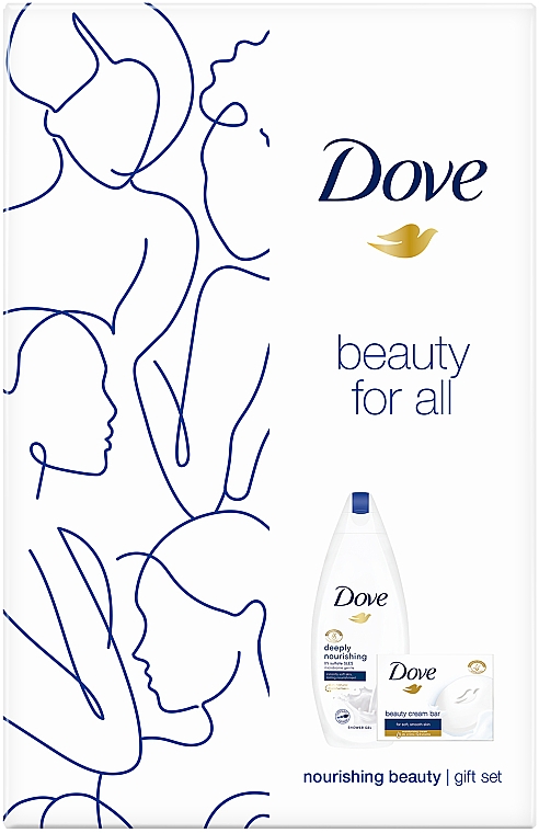 Zestaw - Dove Nourishing Beauty Gift Set (sh/gel/250ml + soap/100g) — Zdjęcie N1