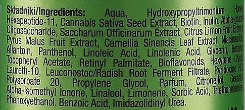 Wzmacniająca odżywka-wcierka do włosów i skóry głowy - Joanna Cannabis Seed Oil Vital Hair Complex — Zdjęcie N3