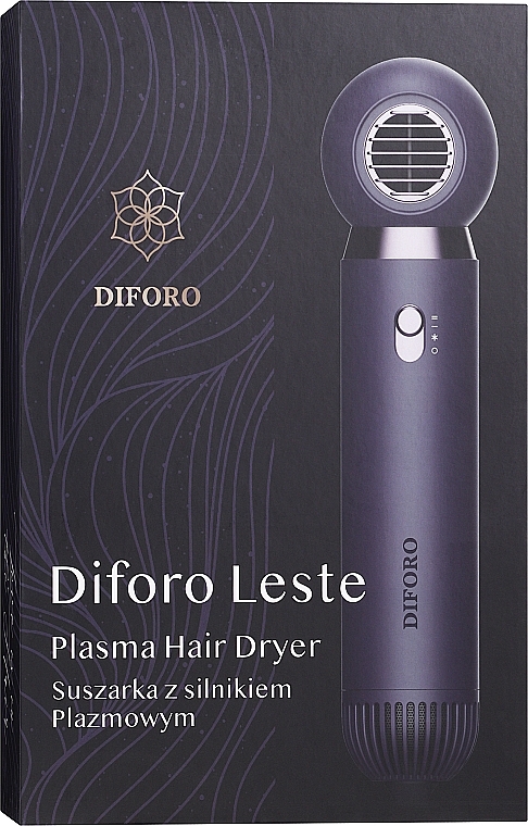 Suszarka do włosów z silnikiem plazmowym - Diforo Leste Violet Blue Finish — Zdjęcie N1
