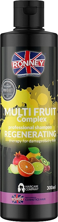 Owocowy szampon do włosów suchych i zniszczonych - Ronney Professional Multi Fruit Complex Regenerating Shampoo — Zdjęcie N2