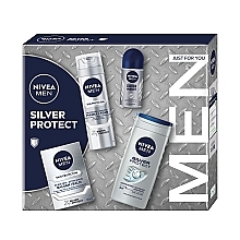 Kup Zestaw - NIVEA MEN Silver Protect Collection (ash/balm/100ml + foam/200ml + shower/gel/250ml + deo/50ml)