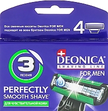 Kup Wkłady do maszynki do golenia, 3 ostrza, 4 szt. - Deonica For Men