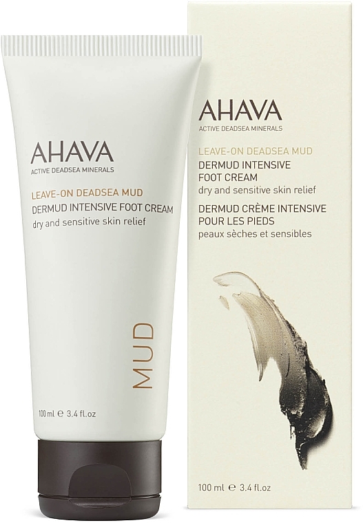 Intensywny krem do nóg do skóry suchej i wrażliwej - Ahava Leave-on Deadsea Mud Foot Cream Dry/Sensitive Skin Relief — Zdjęcie N4