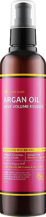 Esencja do włosów z olejkiem arganowym - Char Char Argan Oil Wave Volume Essense