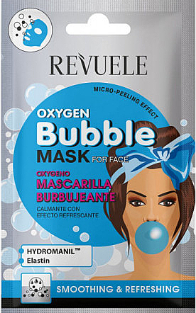 Maseczka wygładzająca o działaniu odświeżającym - Revuele Smoothing Oxygen Bubble Mask  — Zdjęcie N1