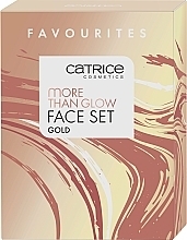 Zestaw do makijażu twarzy - Catrice More Than Glow Face Set Gold (highlighter/15ml + highlighter/5.9g + powder/8g) — Zdjęcie N3
