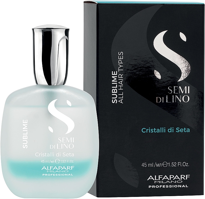 Dwufazowe serum wygładzające do włosów - Alfaparf Semi Di Lino Sublime Cristalli di Seta — Zdjęcie N2