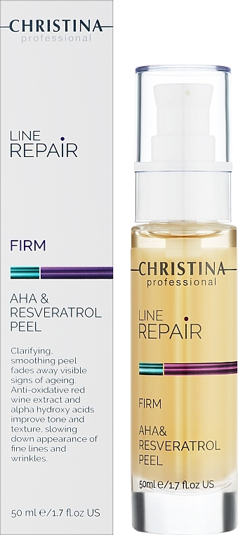 Peeling z kwasami AHA i resweratrolem do twarzy - Christina Line Repair Firm AHA & Resveratrol Peel — Zdjęcie N2