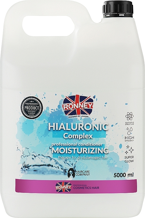 Nawilżąjąca odżywka do włosów - Ronney Professional Hialuronic Complex Moinsturizing Conditioner — Zdjęcie N5
