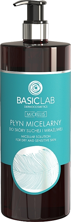 Płyn micelarny do twarzy do skóry suchej i wrażliwej - BasicLab Dermocosmetics Micellis — Zdjęcie N1