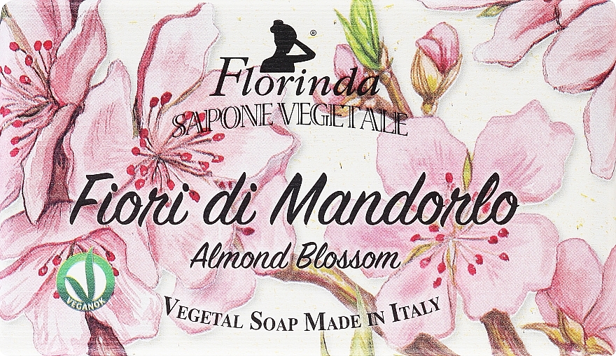 Naturalne mydło Kwiat migdałowca - Florinda Sapone Vegetale Almond Blossom  — Zdjęcie N2