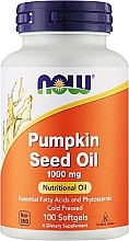 Kup Olej z pestek dyni w kapsułkach, 1000 mg - Now Foods Pumpkin Seed Oil