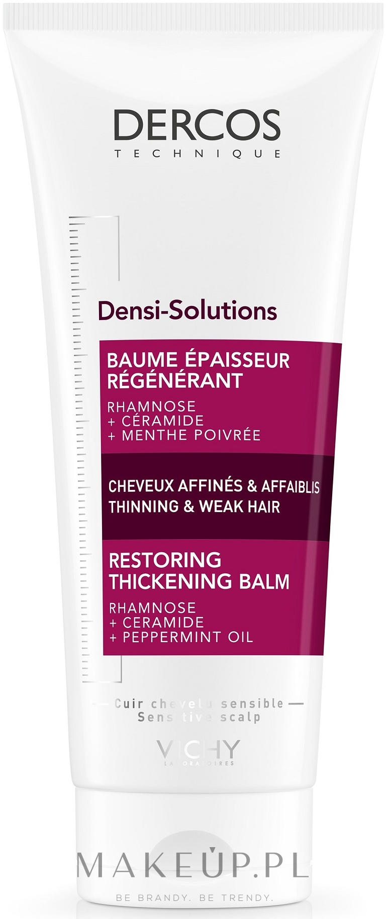 Regenerujący pogrubiający balsam do włosów cienkich i osłabionych - Vichy Dercos Densi-Solutions Restoring Thickening Balm — Zdjęcie 200 ml