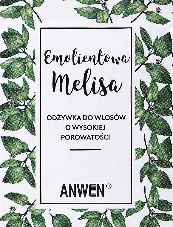 Odżywka do włosów wysokoporowatych - Anwen Emolientowa Melisa (próbka) — Zdjęcie N1