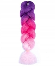 Sztuczne włosy do przedłużania, 120 cm, różowe ombré - Ecarla — Zdjęcie N1