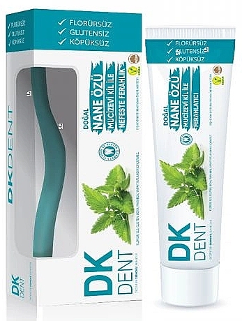 Pasta do zębów + szczoteczka - Dermokil DKDent Mint Extract Natural Toothpaste — Zdjęcie N1